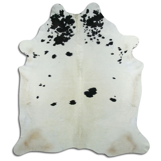Peau de vache noire et blanche XXL