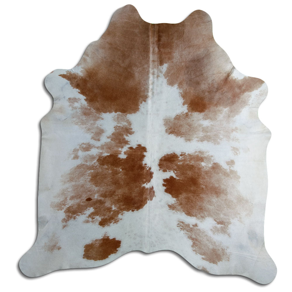 Peau de vache marron et blanche XL