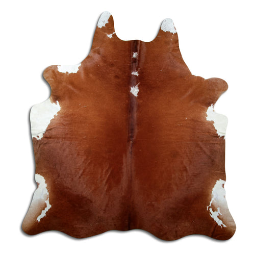Peau de vache marron et blanche XXL