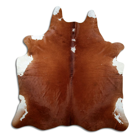 Peau de vache marron et blanche XXL