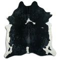 Peau de vache noire et blanche XXL