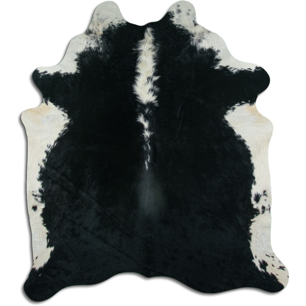 Peau de vache marron et blanche XL