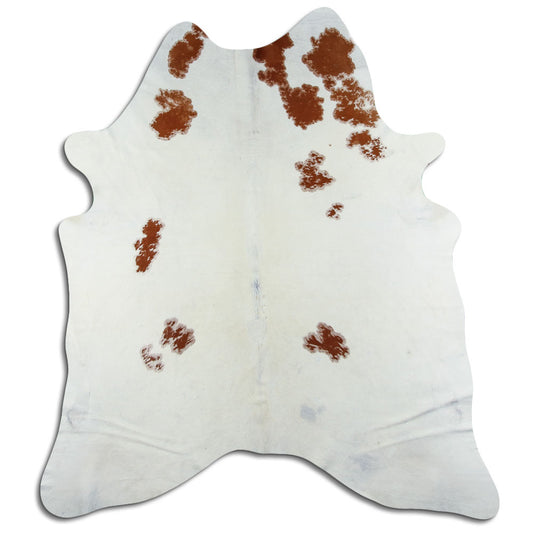 Peau de vache marron et blanche XL