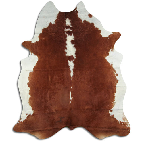 Peau de vache marron et blanche XXL