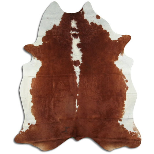 Peau de vache marron et blanche XXL