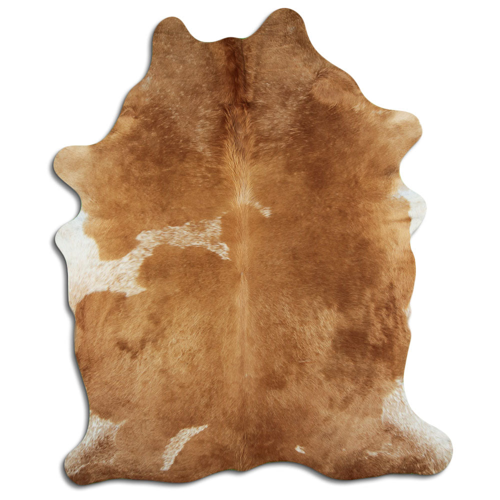 Peau de vache marron et blanche XXL