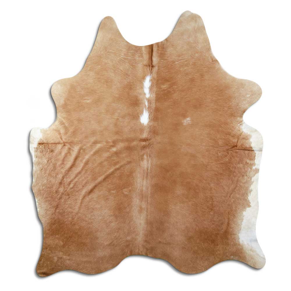 Peau de vache marron et blanche M