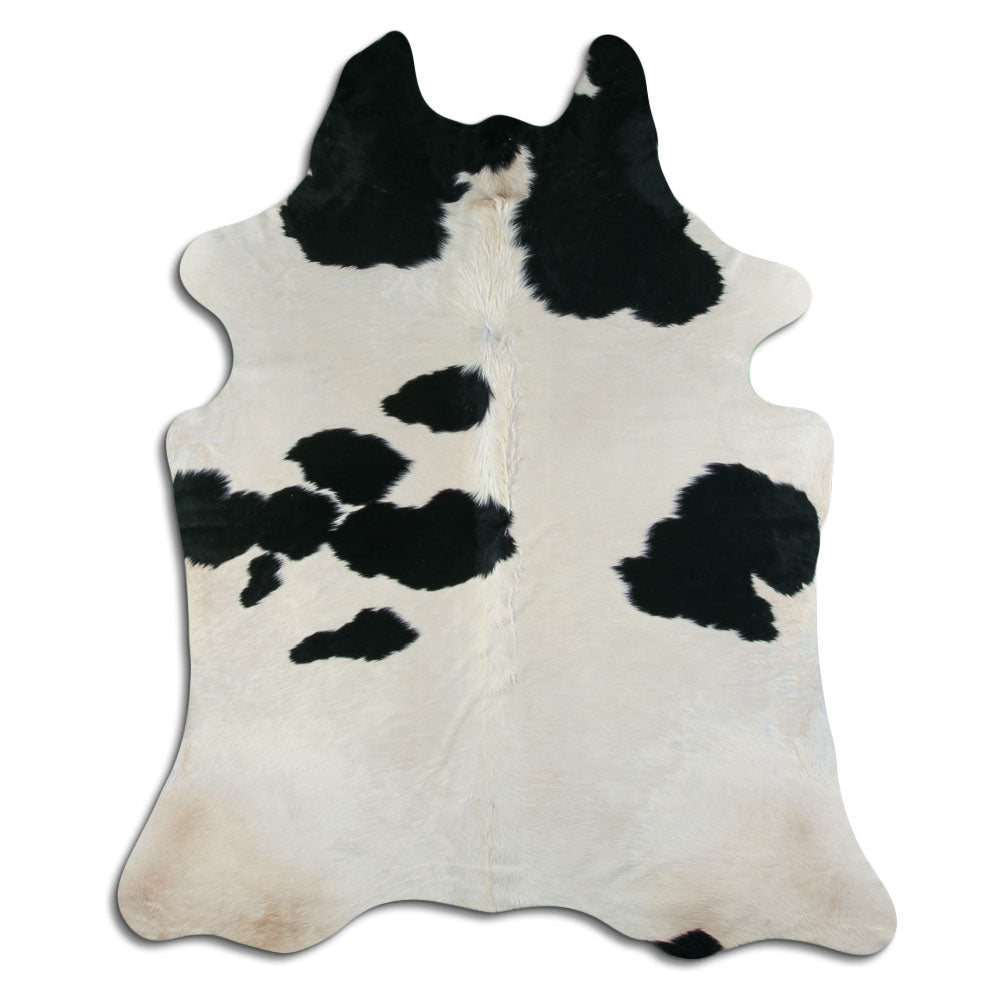 Peau de vache noire et blanche XXL
