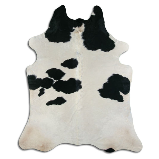 Peau de vache noire et blanche XXL