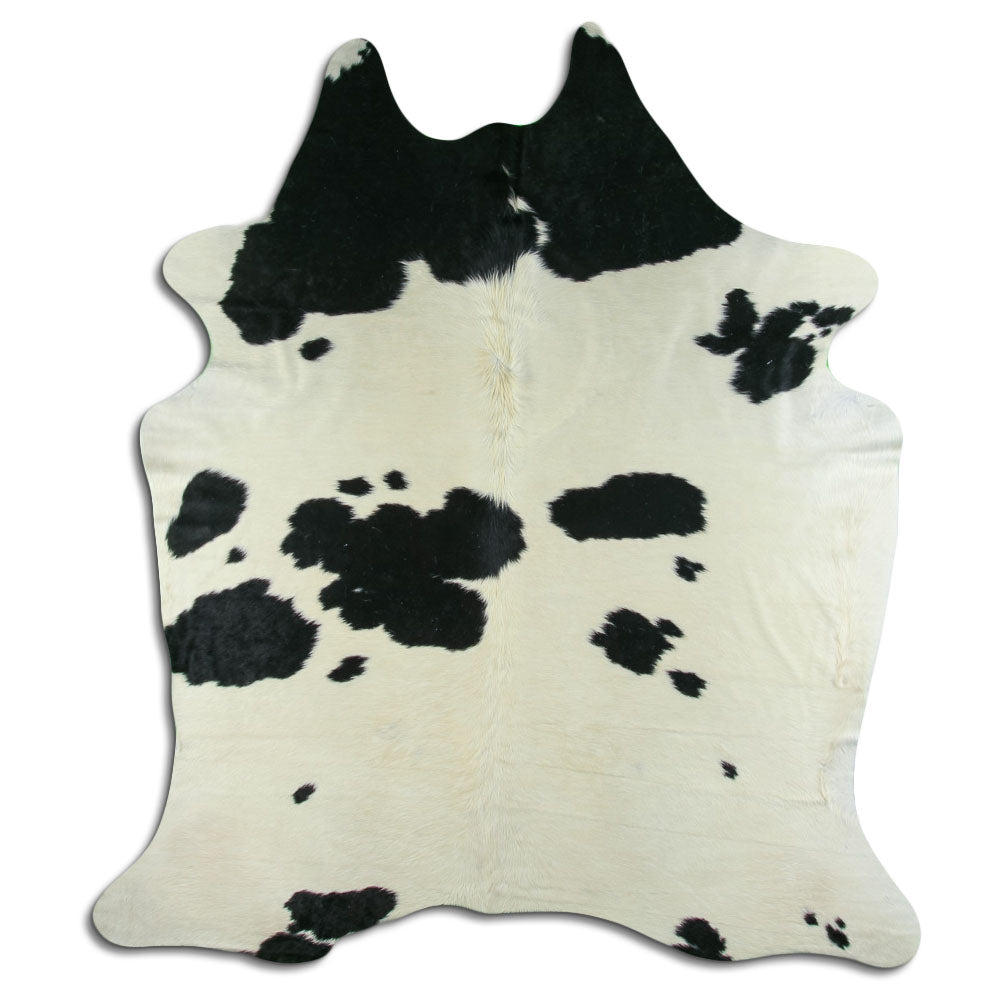 Peau de vache noire et blanche XXL