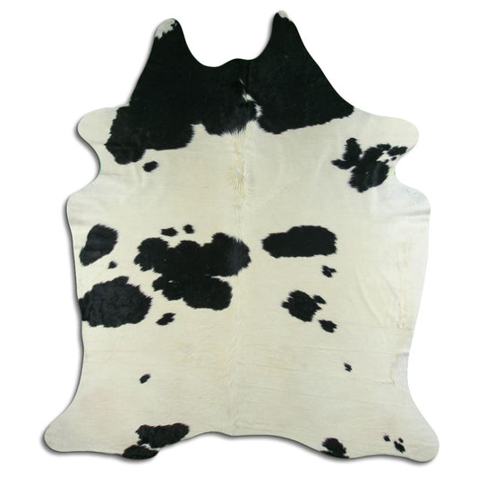 Peau de vache noire et blanche XXL