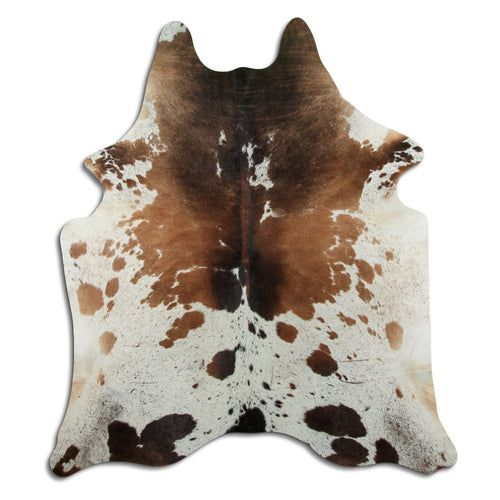 Peau de vache marron et blanche XXL