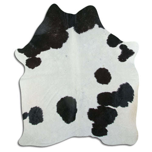Peau de vache noire et blanche M