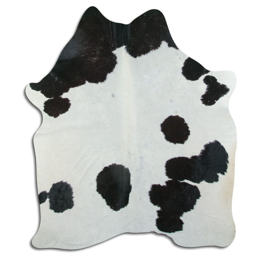 Peau de vache noire et blanche M