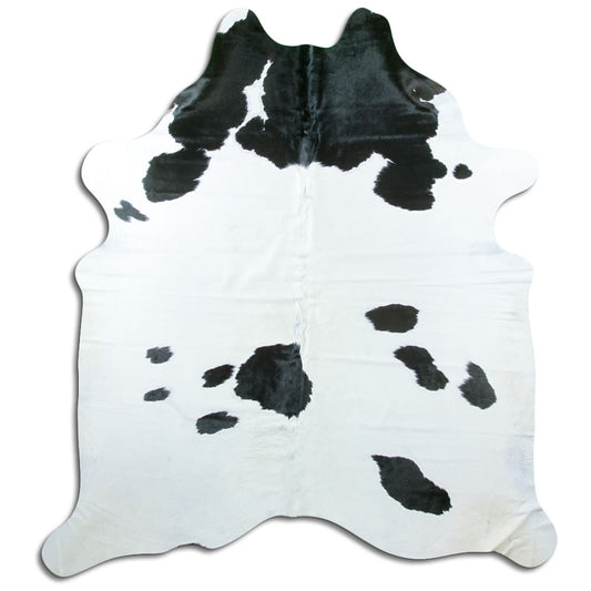 Peau de vache noire et blanche XXL