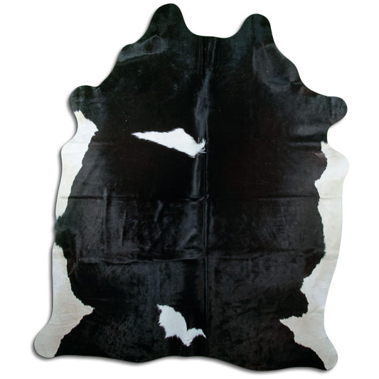Peau de vache noire et blanche XXL