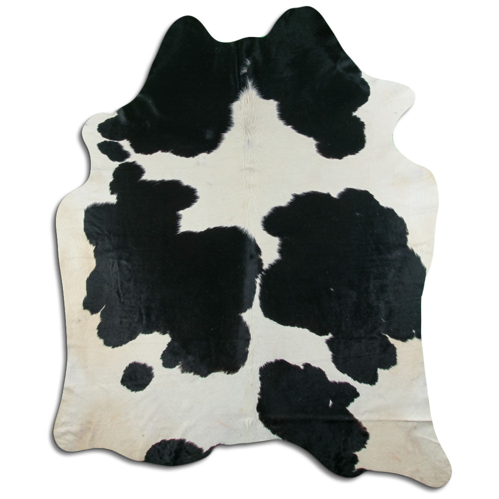 Peau de vache noire et blanche XXL