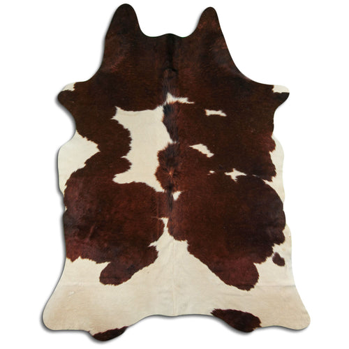Peau de vache marron et blanche XXL