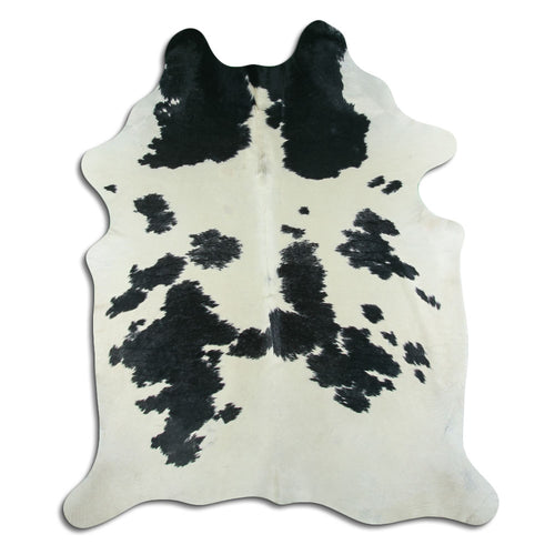 Peau de vache noire et blanche XXL