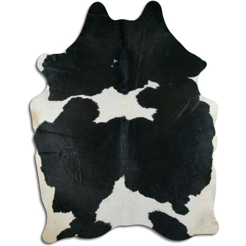 Peau de vache noire et blanche XXXL