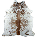 Peau de vache marron et blanche XL