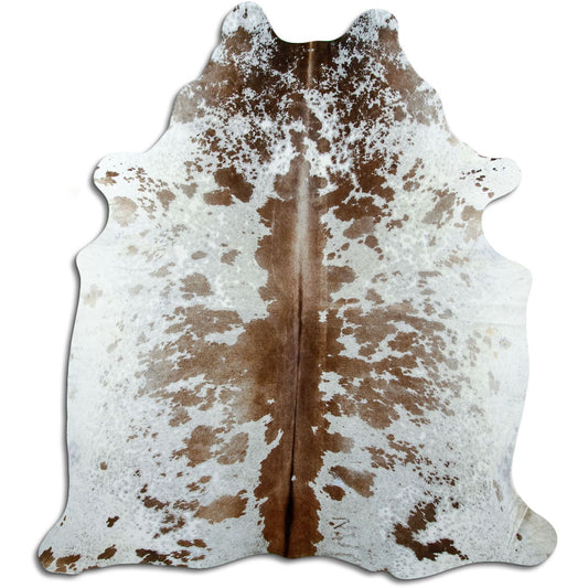 Peau de vache marron et blanche XL