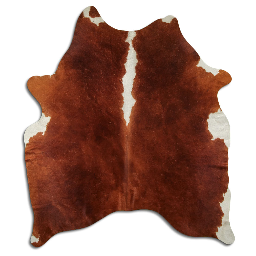 Peau de vache marron et blanche M