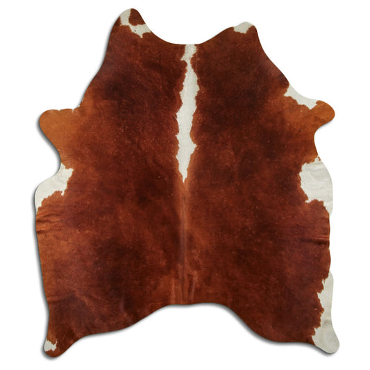 Peau de vache marron et blanche M