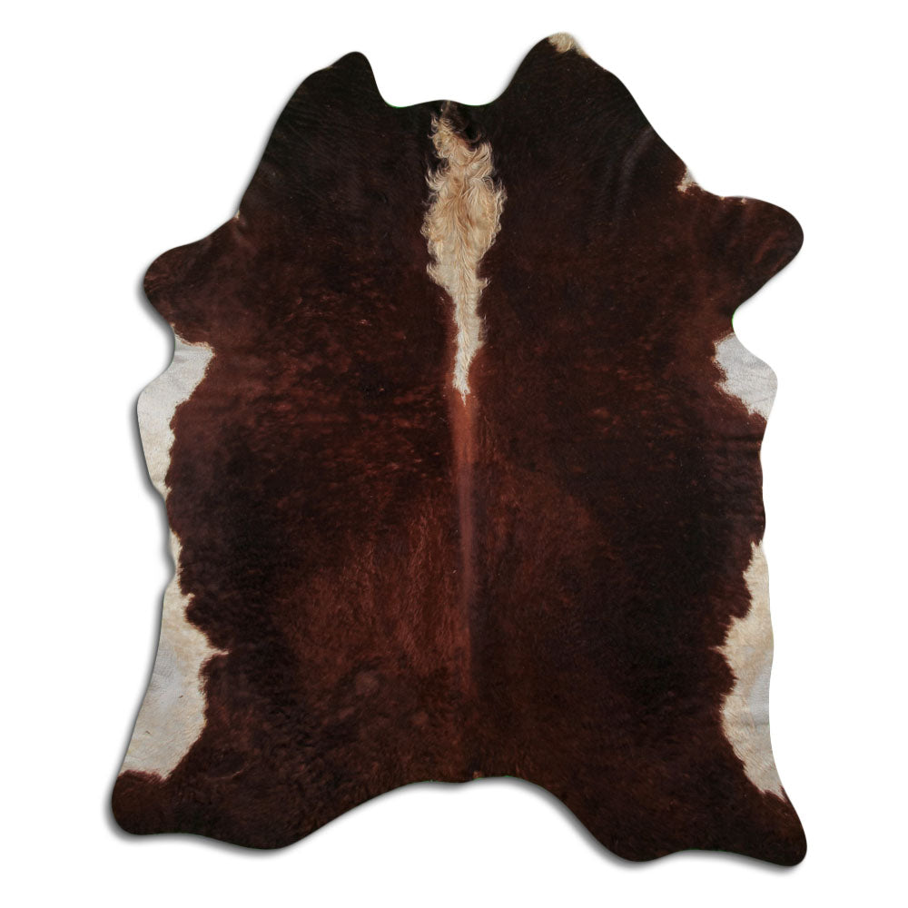 Peau de vache marron et blanche XXL