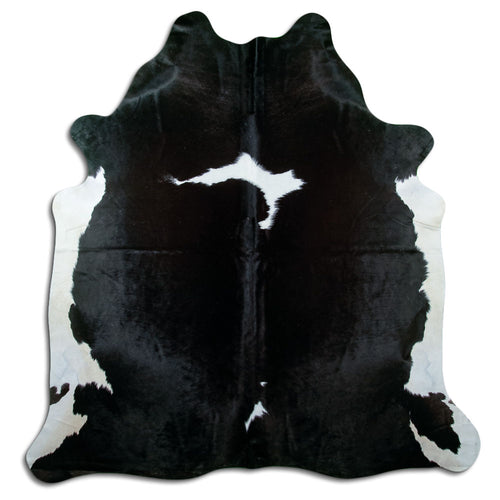 Peau de vache noire et blanche XXL
