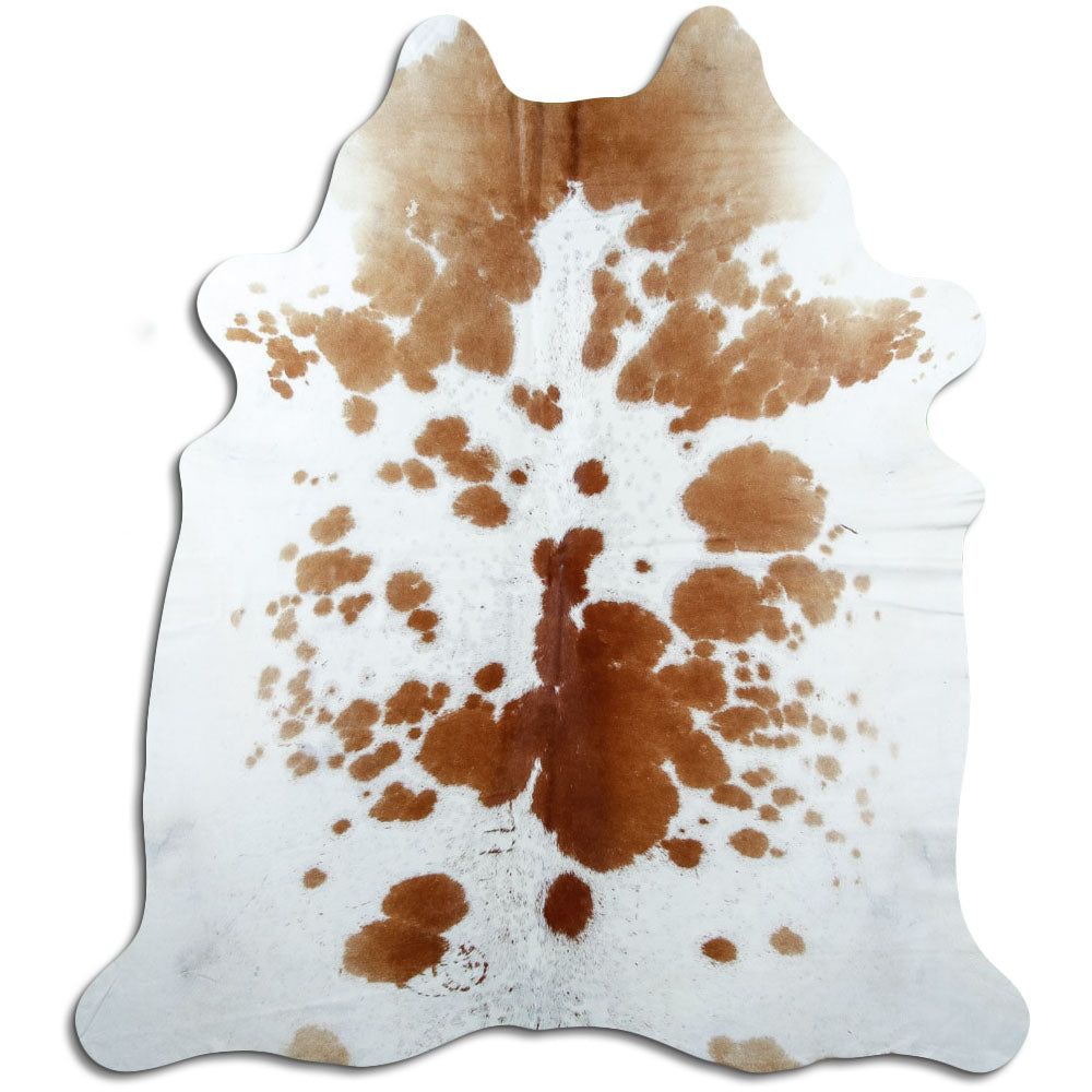Peau de vache marron et blanche XXL