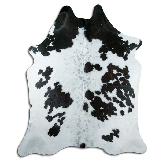 Peau de vache noire et blanche XXL