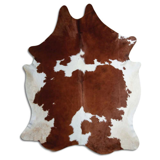 Peau de vache marron et blanche XXXL