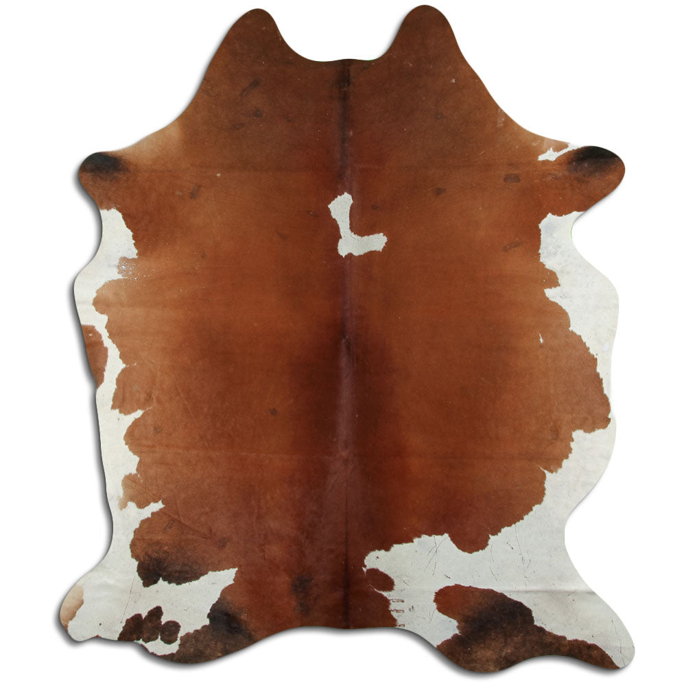 Peau de vache marron et blanche XXL