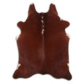 Peau de vache marron et blanche L