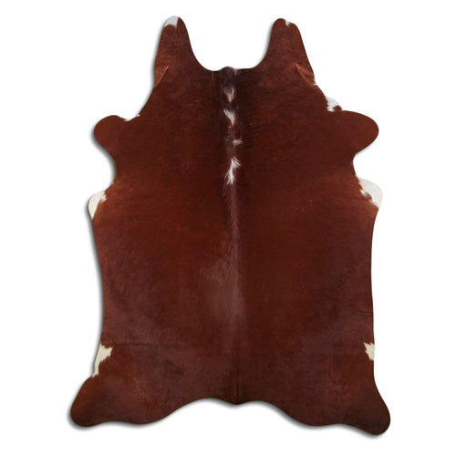 Peau de vache marron et blanche L