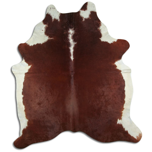 Peau de vache marron et blanche XXL