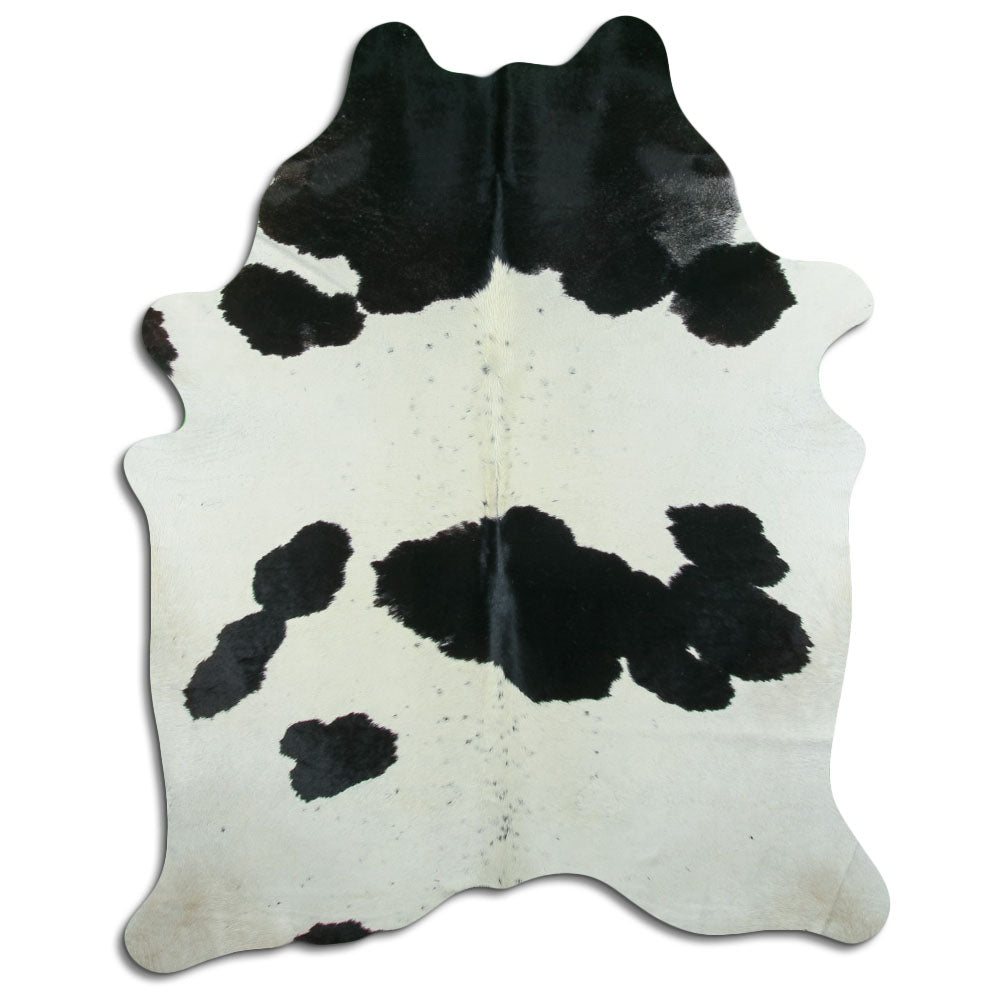 Peau de vache noire et blanche XXL