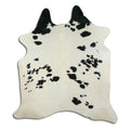 Peau de vache noire et blanche XL