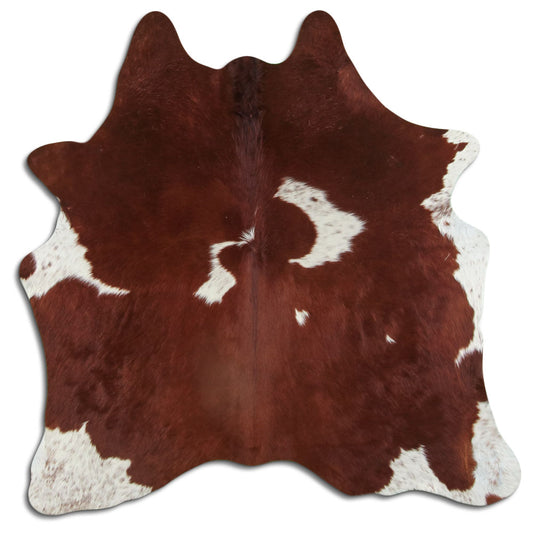 Peau de vache marron et blanche M