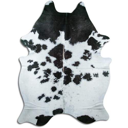 Peau de vache noire et blanche XXL