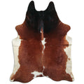 Peau de vache marron et blanche XXL