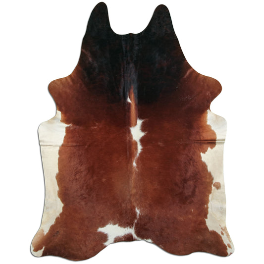 Peau de vache marron et blanche XXL