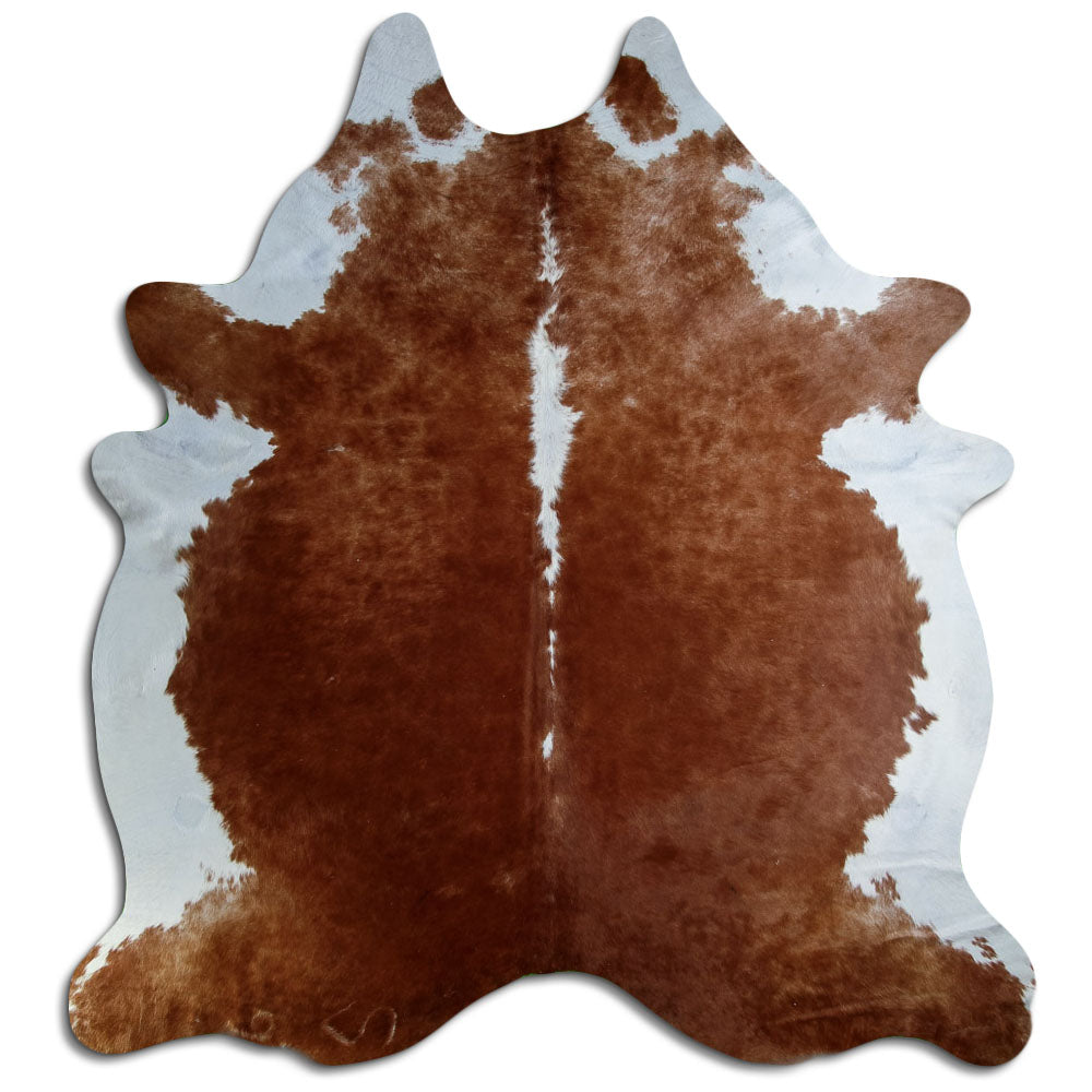 Peau de vache marron et blanche XXL