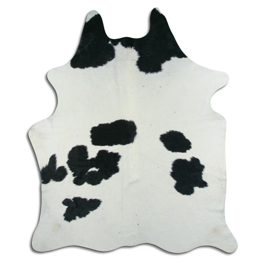 Peau de vache noire et blanche XXL