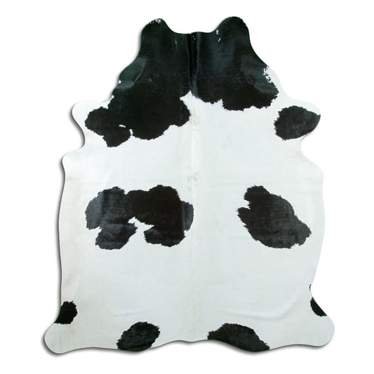 Peau de vache noire et blanche XXL