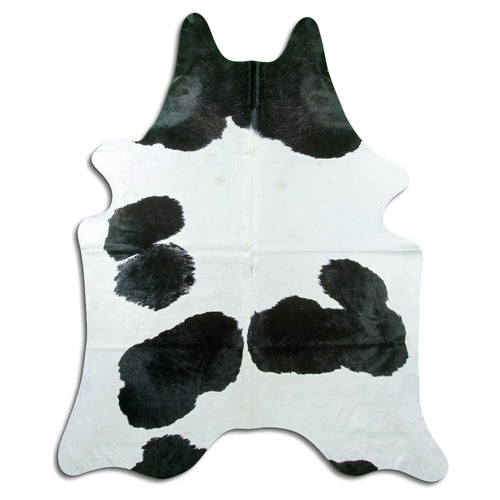 Peau de vache noire et blanche XXL
