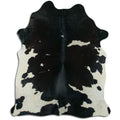 Peau de vache noire et blanche M