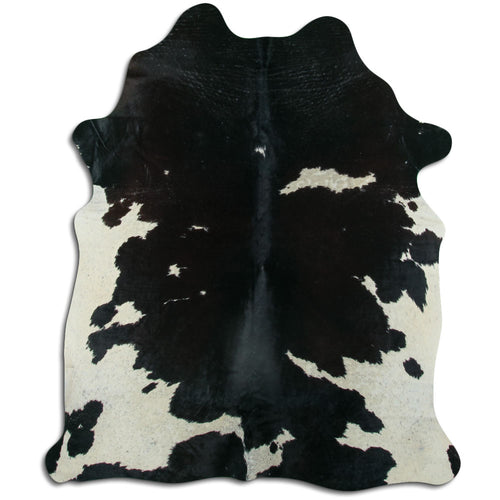 Peau de vache noire et blanche M