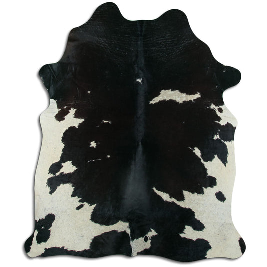 Peau de vache noire et blanche M